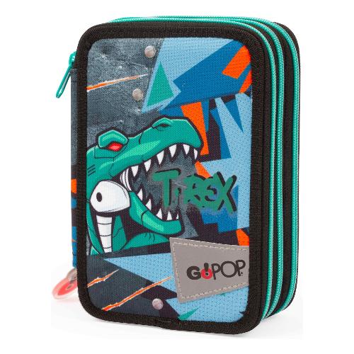 Giochi Preziosi Astuccio triplo completo 36 colori con penne e accessori GOPOP T-REX Nero e Verde GG9U2610