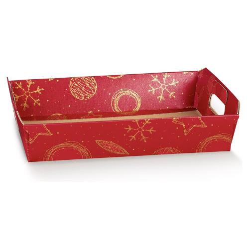 Scotton Scatola natalizia cesto RED UNIVERSE Rosso e Oro (35x26x7 cm) 139190S