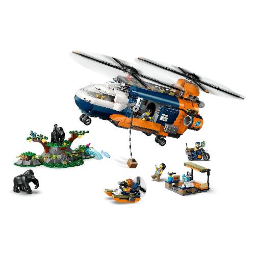LEGO Elicottero dell’Esploratore della giungla ( 881 pz ) CITY ESPLORATION 8a+ 60437