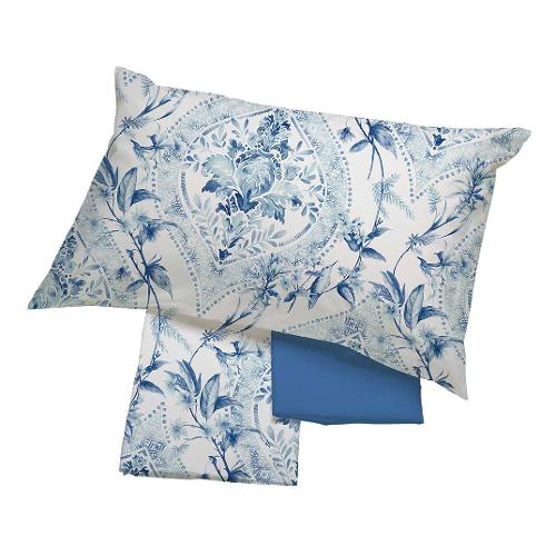 Happidea Completo letto piazza e mezza cotone AZUR 9659 01