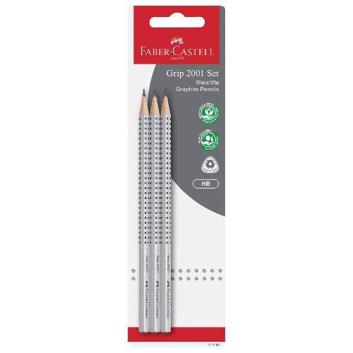 Faber Castell Set matite grafite gradazione HB sezione triangolare 3 pz GRIP 2001 117199