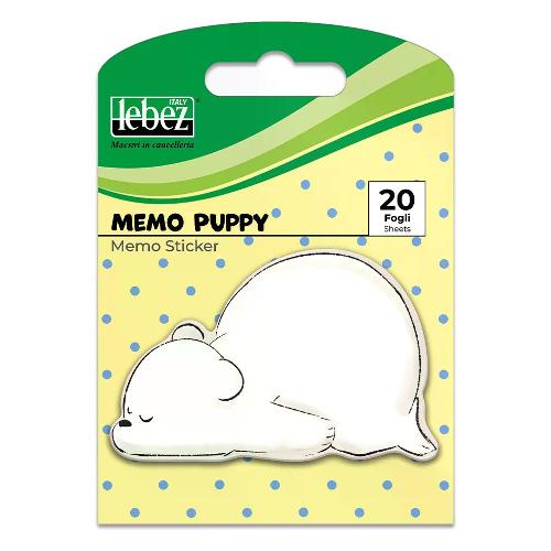 Lebez Notes adesivi Animal Puppy 20 ff carta (7,6x4,8cm) MEMO STICK Assortito 81823