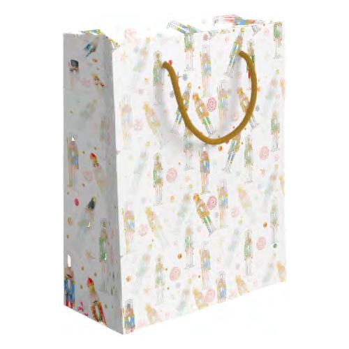 Marpimar Shopper natalizio (31,5x12x45 cm) SCHIACCIANOCI Bianco multicolore BNSD37