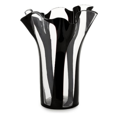 Fade Vaso Vetro (23x30cm) CALLA Nero e Trasparente 58435