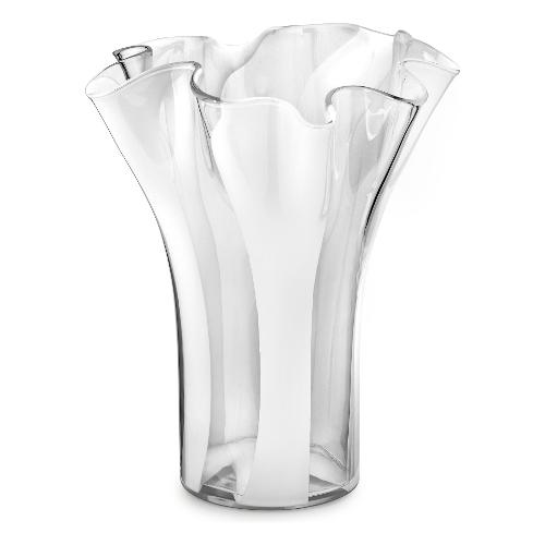Fade Vaso Vetro (23x30cm) CALLA Bianco e Trasparente 58433