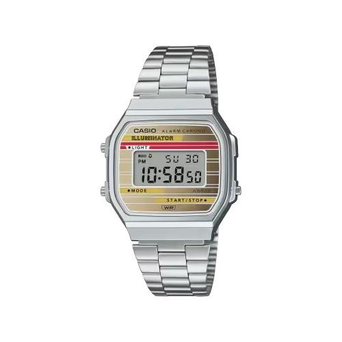 Casio Orologio ICONIC Iconic Silver e Gold A168WEHA 9AEF