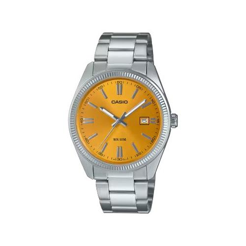 Casio Orologio TIMELESS Orange e Silver MTP 1302PD 9AVEF