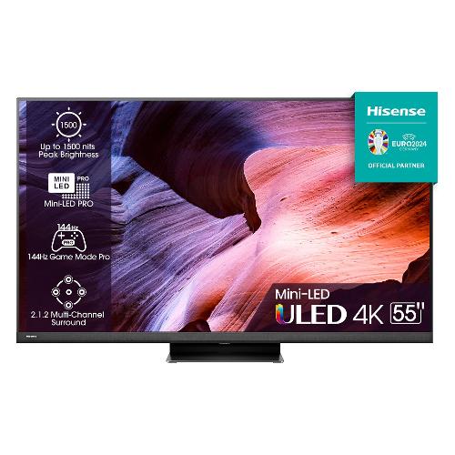 Hisense Tv 55" MiniLED Vidaa U U8 SERIES Smart TV UHD Nero e Grigio 55U8KQ