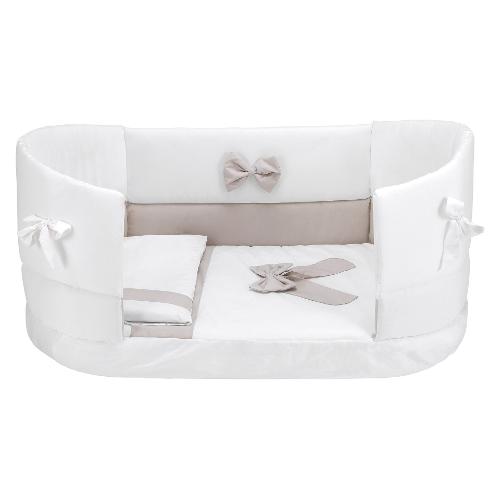 Pali Piumone lettino set 3 pz CANDY Bianco e Tortora 0687Candy