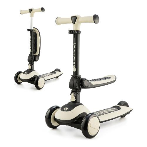 Kinderkraft Monopattino bimbi Cavalcabile 2 in 1 (max50Kg) HALLEY Stone white KRHALL00WHT0000
