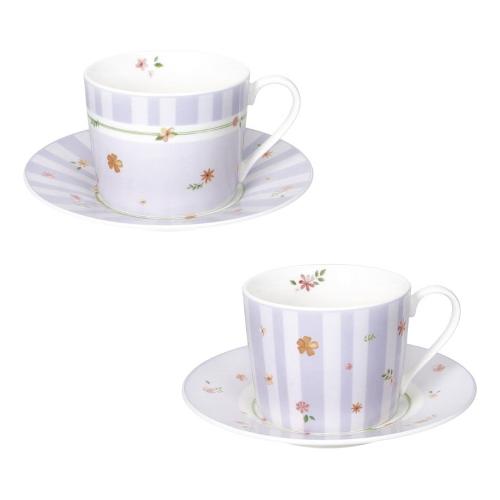 Brandani Set tazze te con piatto 2 pz (200ml) POLLINE Lilla 51144