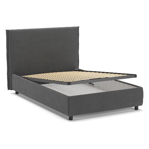 Felver BOSTON Letto piazza e mezza Trinity 15 grafite