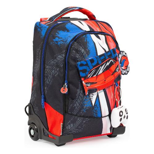Giochi Preziosi Zaino trolley GOPOP SPEED RACE - 36 L Nero, Rosso e Blu GG9U1510