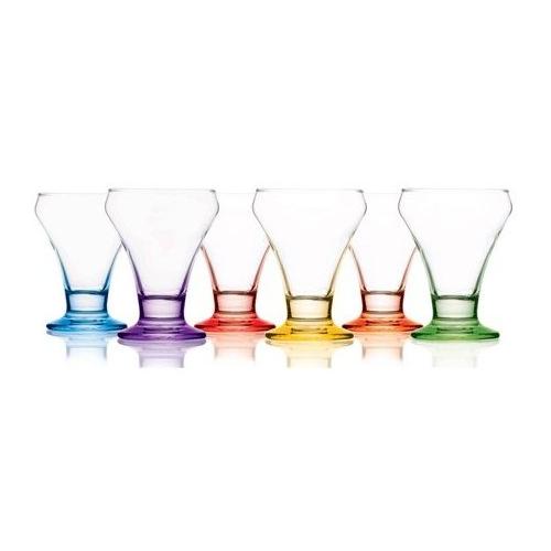 Lav Set coppette Vetro 6 pz (305ml) per gelato FROSTY COLOR Colori assortiti