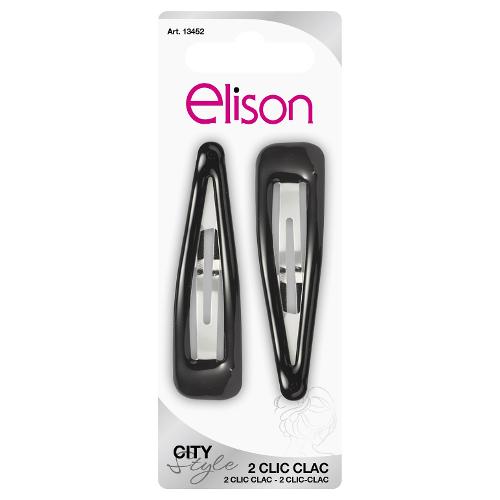 Elison Fermaglio capelli CITY STYLE Set 2 pz Clic Clac Medium Black 13452