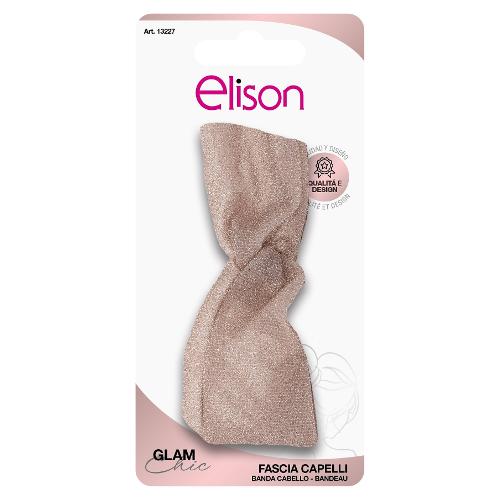 Elison Fascia capelli GLAM CHIC con nodo Glitter gold 13227