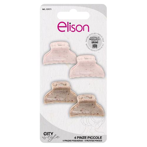Elison Pinza capelli CITY STYLE Set 4 pz Small Natural 13171