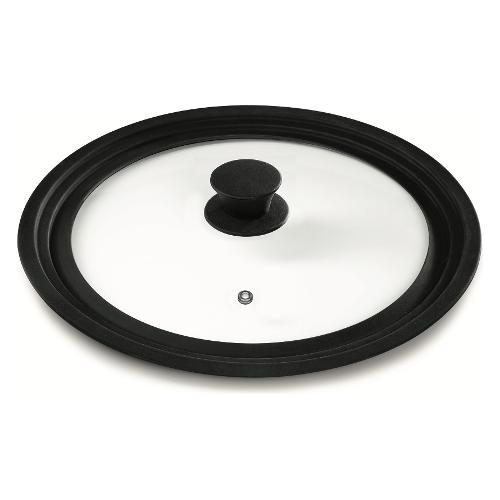 Ghidini Cipriano Coperchio pentola Vetro multidiametro 20-22-24 mm con foro vapore BLACK 1335