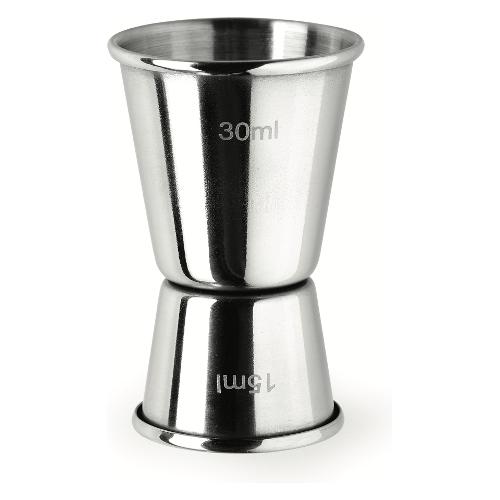Ghidini Cipriano Misurino (4x6,3cm) da cocktail doppio 15 e 30 ml Cromo 328