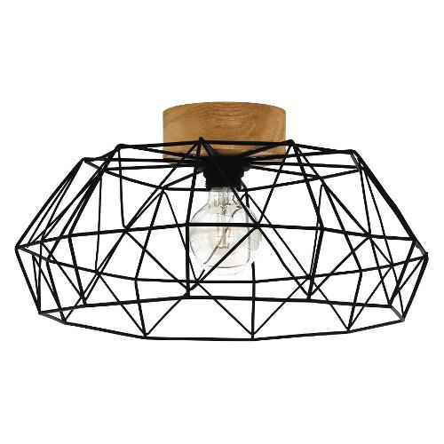 Eglo Plafoniera PADSTOW Nero (20,5x45,5cm) 44088 1 luce - E27 - Max 60W