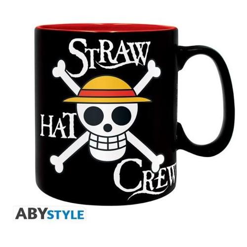 Abystyle Tazza mug Ceramica (460ml) Logo Straw Hat Crew ONE PIECE Nero ABYMUGA451
