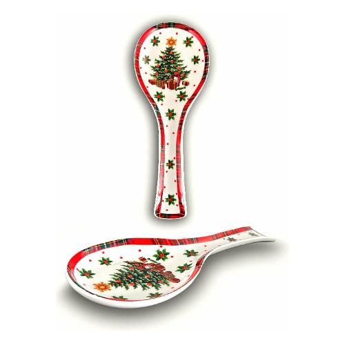 Ar.Ca. Poggiamestoli (28cm) Scottish Tree CHRISTMAS Bianco decorato 58161