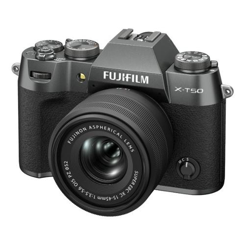 Fujifilm Fotocamera mirrorless 40Mpx X T50 Kit 15 45mm 3.5 5.6 OIS PZ Charcoal 4179503
