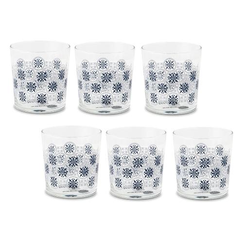 Cerve Set bicchieri Acqua 6 pz (345ml) MAIOLIC Trasparente decorato