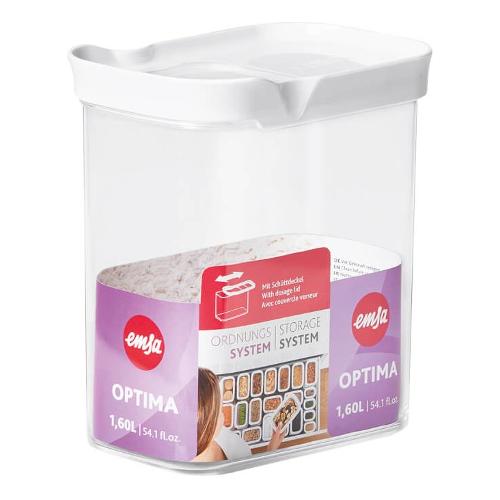 Emsa Barattolo (1,6Lt) OPTIMA DRY STORAGE Bianco N1142100