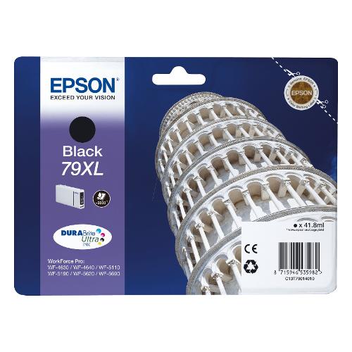 Epson Cartuccia stampante Serie Torre di Pisa Nero DURABRITE ULTRA T79 Xl C13T79014010