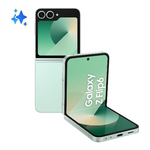 Samsung Smartphone 6,7" GALAXY AI Z FLIP6 AI 5G Mint ( 512GB Ram 12GB 4000mAh ) SM F741BLGHEUE