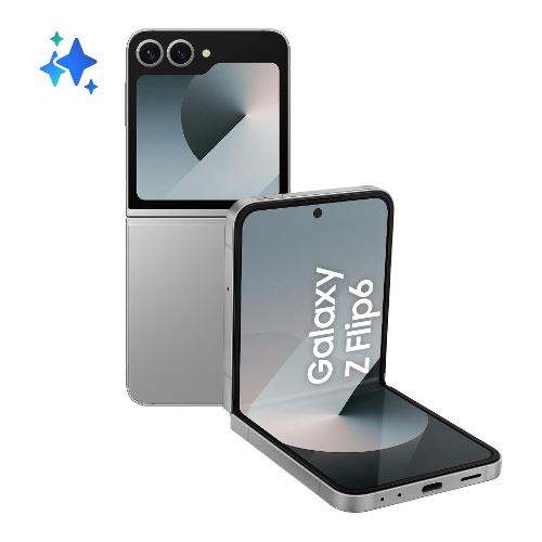 Samsung Smartphone 6,7" GALAXY AI Z FLIP6 AI 5G Silver shadow 256GB SM F741BZSGEUE Ram 12GB