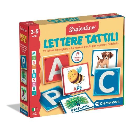 Clementoni Gioco educativo Lettere Tattili SAPIENTINO BABY MONTESSORI 16855