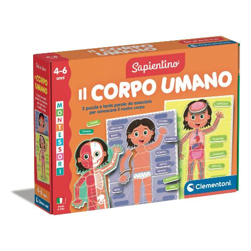 Clementoni Gioco educativo Il Corpo Umano SAPIENTINO BABY MONTESSORI 16876