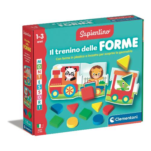 Clementoni Gioco educativo Il Trenino delle Forme SAPIENTINO BABY MONTESSORI 16865
