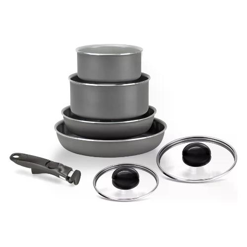Moneta Batteria pentole Alluminio antiaderente 7 pz MELODIA FINEGRES Grigio 00996532