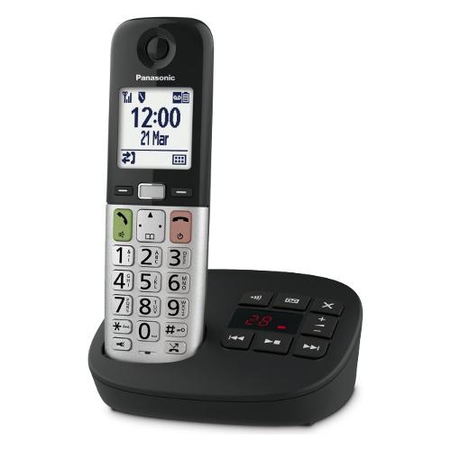 Panasonic Cordless Singolo Black e Silver KX TGU430EXB