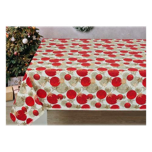 Vingi Tovaglia Natale ARMONY Ball Panna (180x140cm) P6109