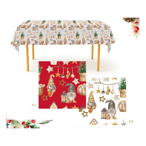 Vingi Tovaglia Natale GIORGIA Antimacchia Assortito (180x140cm) P6063