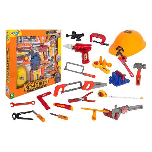 Globo Set trapano con attrezzi lavoro 42 pz W’TOY Assortito 40721