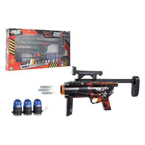 Globo Fucile blaster Triplo sparo 20 proiettili e 3 pallettoni (50cm) W’TOY Assortito 42443
