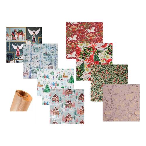 Star Rotolo carta regalo CHRISTMAS Traditional Assortito (200x70 cm)