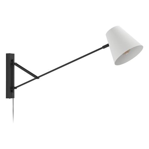 Eglo Applique FORCADET Nero e Grigio (18x40,5x90,5cm) 900865 1 luce - E27 - Max 40W