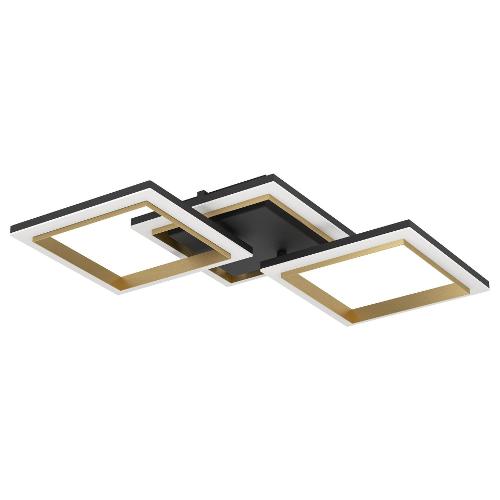 Eglo Plafoniera CALLIERA Nero e Ottone (59,5x9x31cm) 901222 1 luce - LED - Max 20W