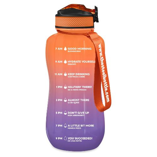 T Tex Borraccia motivazionale (2,2Lt) THE STEEL BOTTLE Porpora e Pesca MWB 4PPH