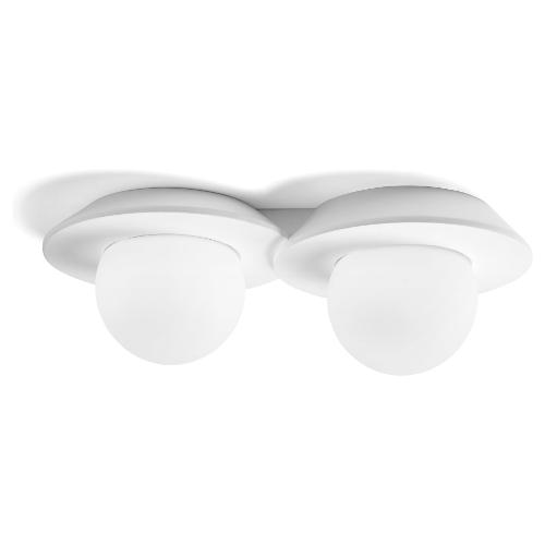 Tecnico Natural Light Plafoniera CICLADI Bianco (41x13x24,5cm) T404 2 luci - GX53 - Max 20W