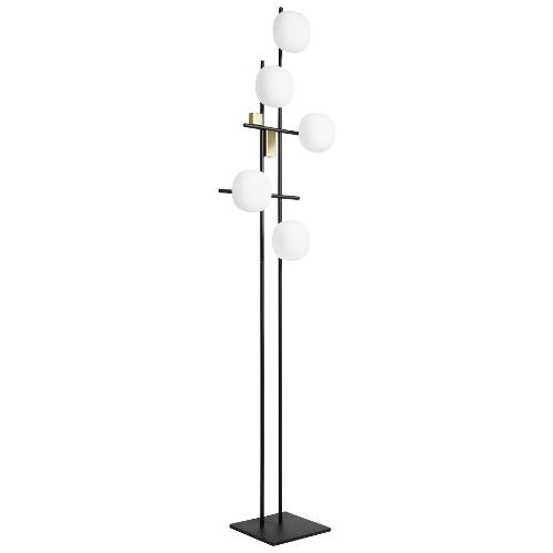 Tecnico Natural Light Lampada da terra LINGOTTO Nero e Oro 1744 345 (47x28x180cm) 5 luci - G9 - Max 50W