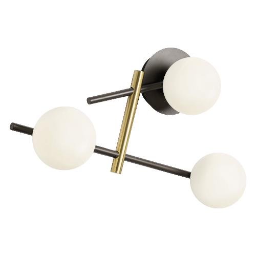 Tecnico Natural Light Applique KIKA Nero e Oro (45x16x28cm) 1744 331 3 luci - G9 - Max 30W