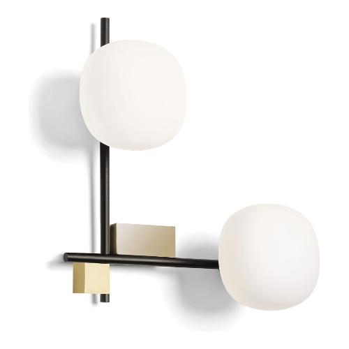 Tecnico Natural Light Applique LINGOTTO Nero e Oro (38x14x38cm) 1744 344 2 luci - G9 - Max 20W