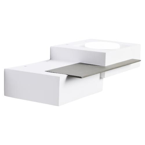 Tecnico Natural Light Applique MILET Bianco e Alluminio (32x15,5x8cm) T473 2 luci - GX53 - Max 20W